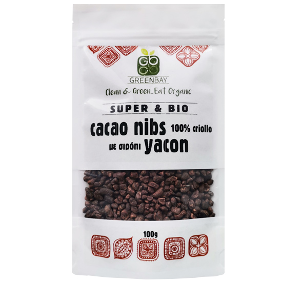 Ακατέργαστα Κομμάτια Κακάο (Cacao Nibs) με Yacon (100γρ)