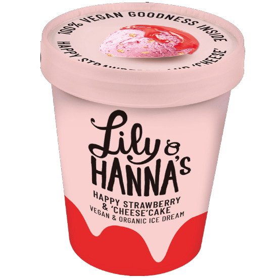 Vegan Παγωτό 'Happy' με Φράουλα & Τσιζκέικ (465ml)