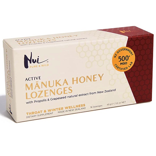 Manuka Honey Lozenges with Propolis and Grapeseed (16pieces/45gr)