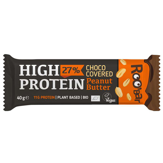 Μπάρα Υψηλής Πρωτεΐνης με Επικάλυψη Σοκολάτας & Φυστικοβούτυρο (40γρ)