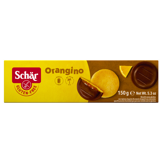 Gluten free Biscuits with Orange filling and Chocolate coated (150gr)